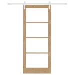 vidaXL Ușă glisantă Manual Maro 86 x 211 cm Lemn și metal