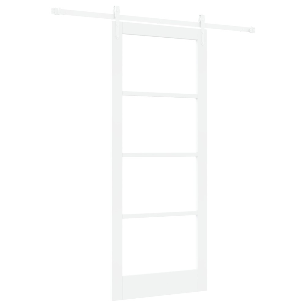 vidaXL Ușă glisantă Manual Alb 86 x 211 cm Lemn și metal