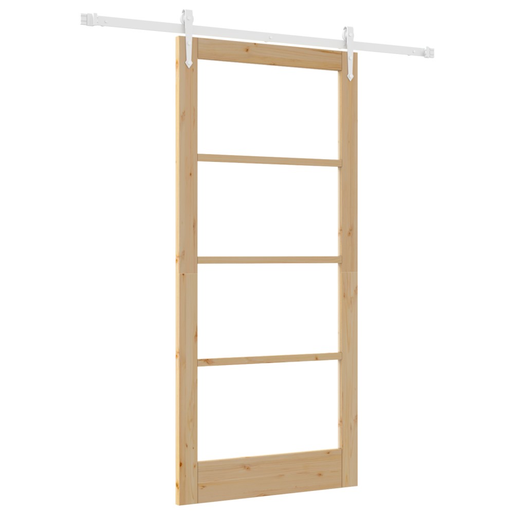 vidaXL Ușă glisantă Manual Maro 93 x 202 cm Lemn și metal