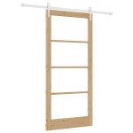 vidaXL Ușă glisantă Manual Maro 93 x 202 cm Lemn și metal vidaXL Ușă glisantă Manual Maro 93 x 202 cm Lemn și metal