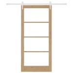 vidaXL Ușă glisantă Manual Maro 93 x 202 cm Lemn și metal vidaXL Ușă glisantă Manual Maro 93 x 202 cm Lemn și metal