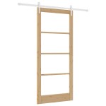 vidaXL Ușă glisantă Manual Maro 93 x 211 cm Lemn și metal