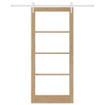 vidaXL Ușă glisantă Manual Maro 93 x 211 cm Lemn și metal