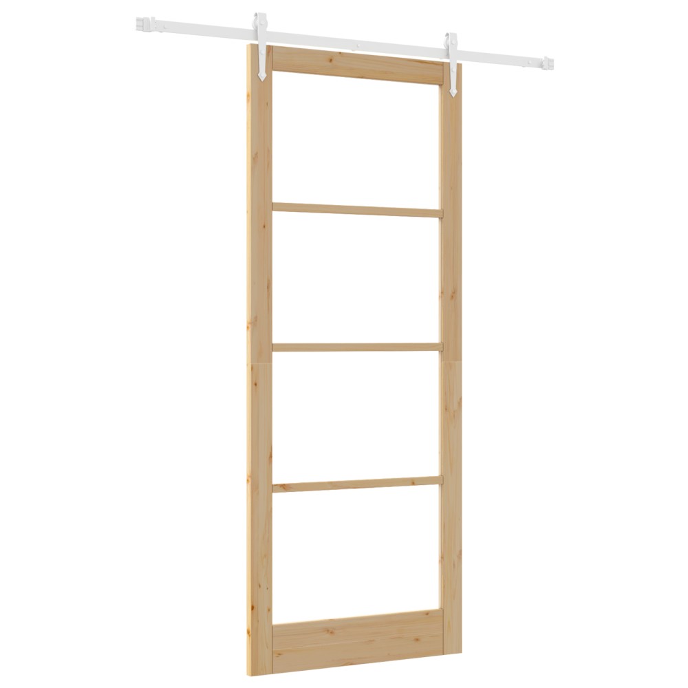 vidaXL Ușă glisantă Manual Maro 93 x 232 cm Lemn și metal