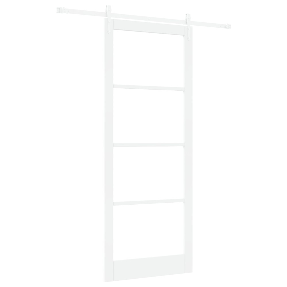 vidaXL Ușă glisantă Manual Alb 93 x 232 cm Lemn și metal