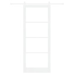 vidaXL Ușă glisantă Manual Alb 93 x 232 cm Lemn și metal vidaXL Ușă glisantă Manual Alb 93 x 232 cm Lemn și metal