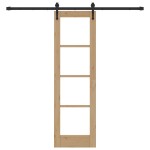 Ușă glisantă vidaXL cu set de accesorii 61x198.5 cm Lemn solid de pin