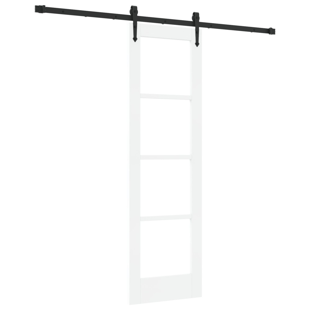 vidaXL Ușă glisantă Manual Alb 61 x 198.5 cm Lemn și metal