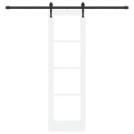 vidaXL Ușă glisantă Manual Alb 61 x 198.5 cm Lemn și metal