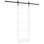 vidaXL Ușă glisantă Manual Alb 73.5 x 198.5 cm Lemn și metal vidaXL Ușă glisantă Manual Alb 73.5 x 198.5 cm Lemn și metal
