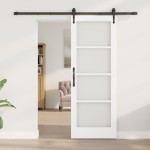 vidaXL Ușă glisantă Manual Alb 73.5 x 198.5 cm Lemn și metal vidaXL Ușă glisantă Manual Alb 73.5 x 198.5 cm Lemn și metal