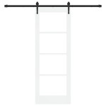 vidaXL Ușă glisantă Manual Alb 73.5 x 198.5 cm Lemn și metal vidaXL Ușă glisantă Manual Alb 73.5 x 198.5 cm Lemn și metal