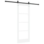 vidaXL Ușă glisantă Manual Alb 73.5 x 198.5 cm Lemn și metal vidaXL Ușă glisantă Manual Alb 73.5 x 198.5 cm Lemn și metal