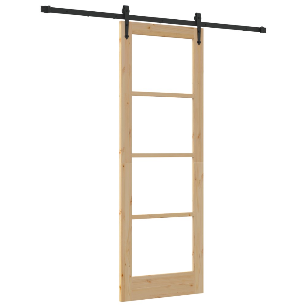 Set uși glisante vidaXL cu kit de montaj 73.5x211 cm Lemn solid de pin