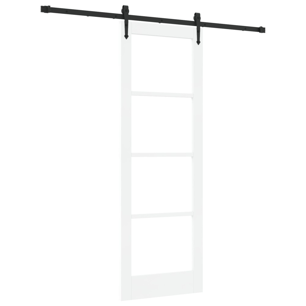 vidaXL Ușă glisantă Manual Alb 73.5 x 211 cm Lemn și metal