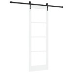 vidaXL Ușă glisantă Manual Alb 73.5 x 211 cm Lemn și metal vidaXL Ușă glisantă Manual Alb 73.5 x 211 cm Lemn și metal
