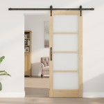 Set Ușă Glisantă vidaXL cu Hardware 78x202 cm Lemn Masiv de Pin Set Ușă Glisantă vidaXL cu Hardware 78x202 cm Lemn Masiv de Pin