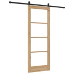 Set Ușă Glisantă vidaXL cu Hardware 78x202 cm Lemn Masiv de Pin Set Ușă Glisantă vidaXL cu Hardware 78x202 cm Lemn Masiv de Pin