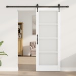 vidaXL Ușă glisantă Manual Alb 78 x 202 cm Lemn și metal vidaXL Ușă glisantă Manual Alb 78 x 202 cm Lemn și metal