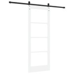 vidaXL Ușă glisantă Manual Alb 78 x 202 cm Lemn și metal vidaXL Ușă glisantă Manual Alb 78 x 202 cm Lemn și metal