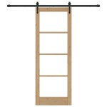 Ușa glisantă vidaXL cu set de accesorii 78x211 cm din lemn masiv de pin