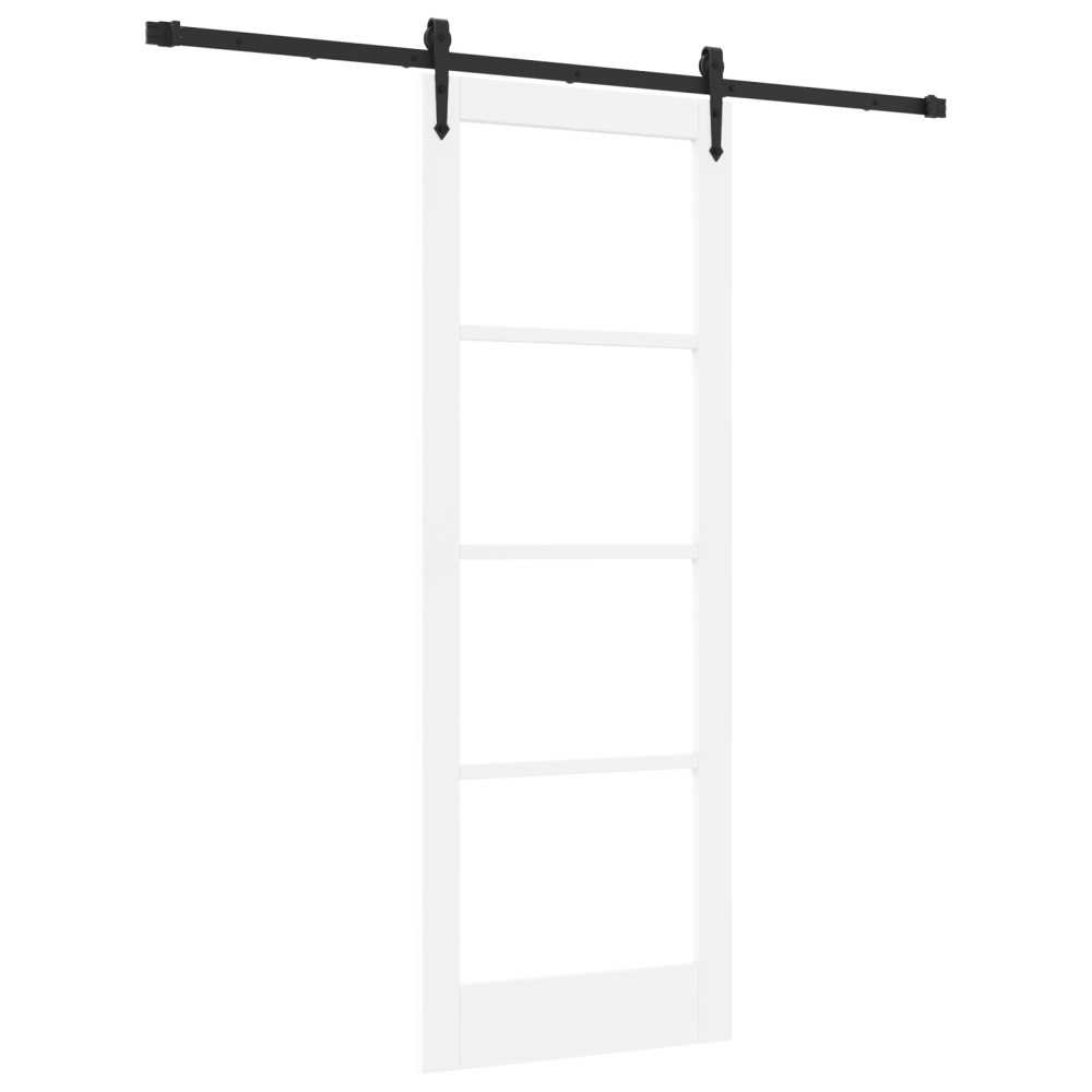 vidaXL Ușă glisantă Manual Alb 78 x 211 cm Lemn și metal