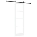 vidaXL Ușă glisantă Manual Alb 78 x 232 cm Lemn și metal vidaXL Ușă glisantă Manual Alb 78 x 232 cm Lemn și metal