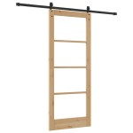 Ușă glisantă vidaXL cu feronerie 83x202 cm din lemn solid de pin Ușă glisantă vidaXL cu feronerie 83x202 cm din lemn solid de pin