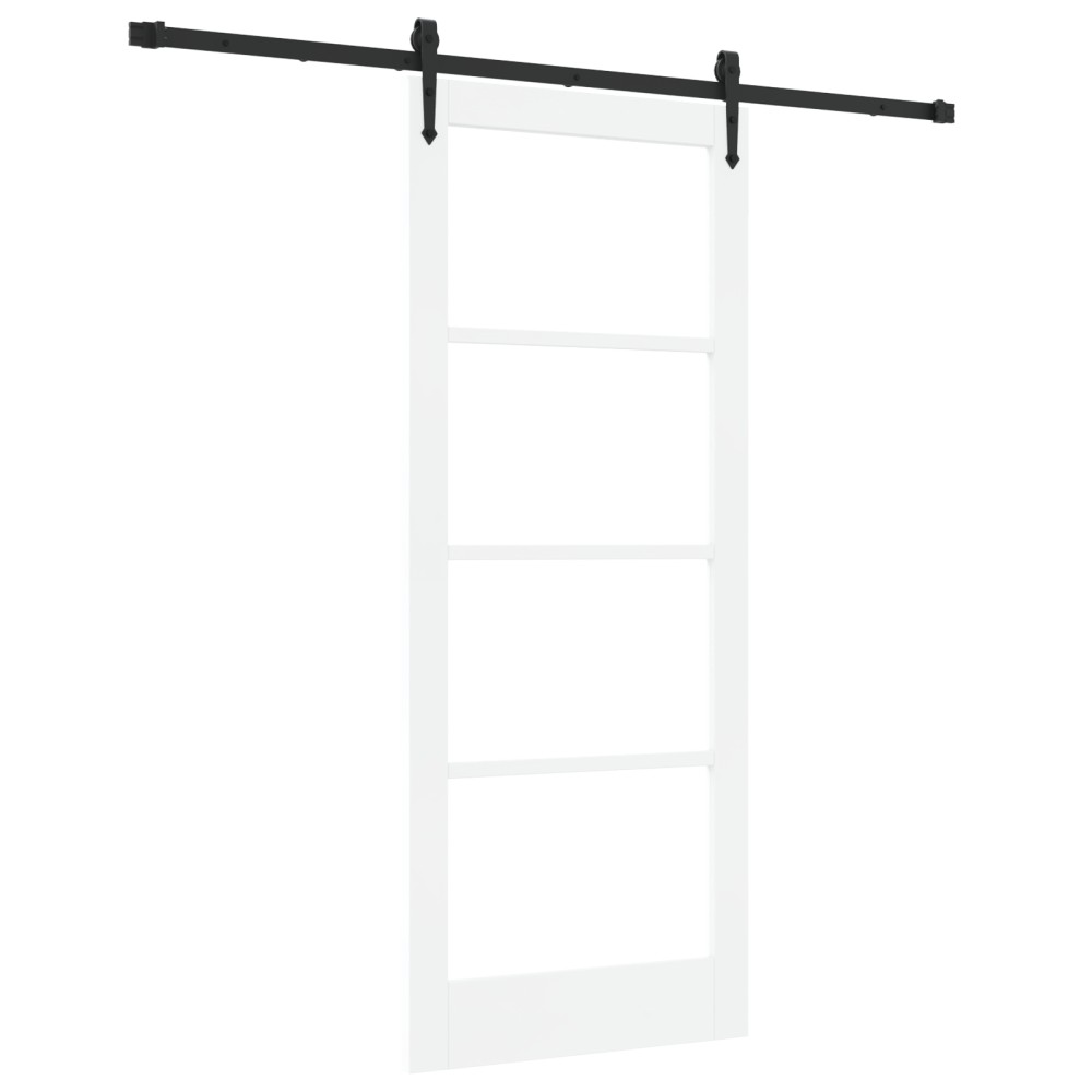 vidaXL Ușă glisantă Manual Alb 83 x 202 cm Lemn și metal