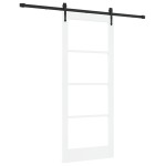 vidaXL Ușă glisantă Manual Alb 83 x 202 cm Lemn și metal