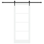 vidaXL Ușă glisantă Manual Alb 83 x 202 cm Lemn și metal