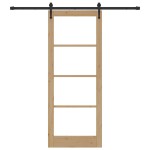 Set de ușă glisantă vidaXL cu fierărie 83x211 cm Lemn masiv Pin Set de ușă glisantă vidaXL cu fierărie 83x211 cm Lemn masiv Pin