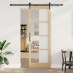 Set Ușă Glisantă vidaXL cu Set de Feronerie 83x232 cm Lemn Masiv de Pin Set Ușă Glisantă vidaXL cu Set de Feronerie 83x232 cm Lemn Masiv de Pin