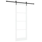 Set Ușă Glisantă vidaXL cu Accesorii Alb 83x232 cm Lemn Solid de Pin Set Ușă Glisantă vidaXL cu Accesorii Alb 83x232 cm Lemn Solid de Pin