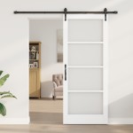 vidaXL Ușă glisantă Manual Alb 86 x 211 cm Lemn și metal vidaXL Ușă glisantă Manual Alb 86 x 211 cm Lemn și metal
