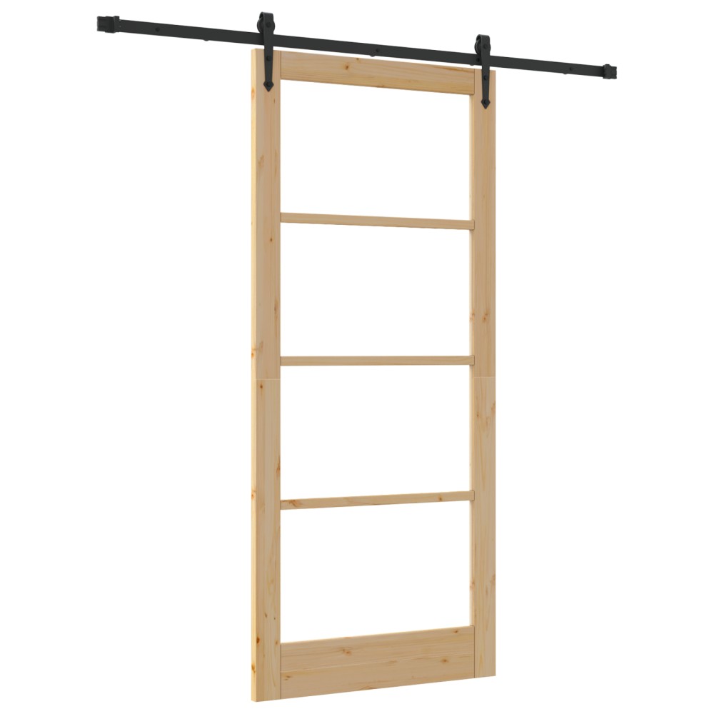 vidaXL Ușă glisantă Manual Maro 93 x 211 cm Lemn și metal