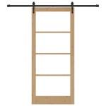 vidaXL Ușă glisantă Manual Maro 93 x 211 cm Lemn și metal