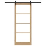 vidaXL Ușă glisantă Manual Maro 93 x 232 cm Lemn și metal