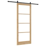 vidaXL Ușă glisantă Manual Maro 93 x 232 cm Lemn și metal