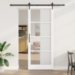 Set Ușă Glisantă vidaXL cu Accesorii Alb 93x232 cm Lemn Solid de Pin Set Ușă Glisantă vidaXL cu Accesorii Alb 93x232 cm Lemn Solid de Pin