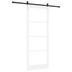 Set Ușă Glisantă vidaXL cu Accesorii Alb 93x232 cm Lemn Solid de Pin Set Ușă Glisantă vidaXL cu Accesorii Alb 93x232 cm Lemn Solid de Pin