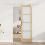 vidaXL Ușă glisantă Manual Maro 61 x 198.5 cm Lemn și metal vidaXL Ușă glisantă Manual Maro 61 x 198.5 cm Lemn și metal
