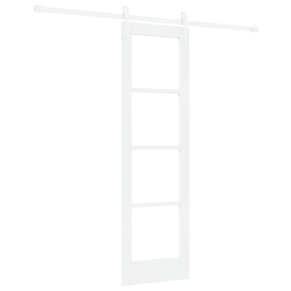 vidaXL Ușă glisantă Manual Alb 61 x 198.5 cm Lemn și metal