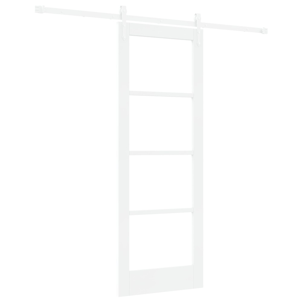 vidaXL Ușă glisantă Manual Alb 73.5 x 198.5 cm Lemn și metal