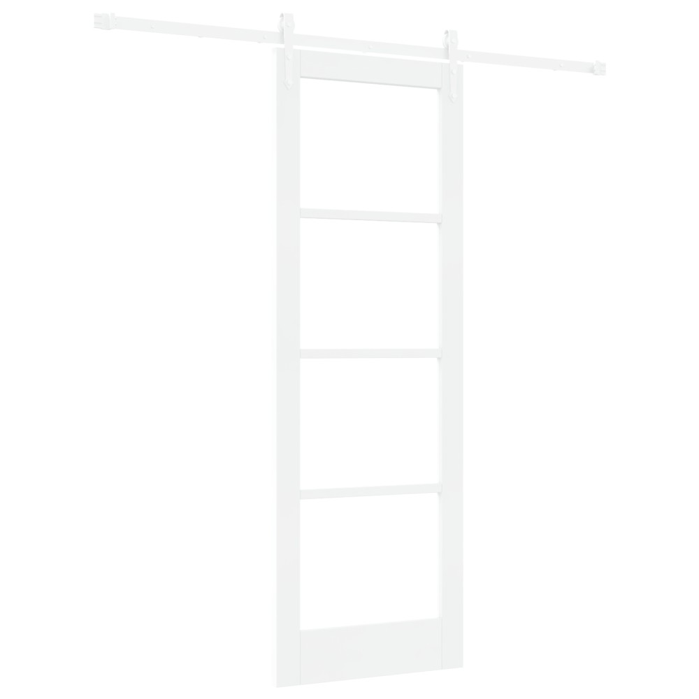 vidaXL Ușă glisantă Manual Alb 73.5 x 211 cm Lemn și metal