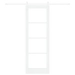 vidaXL Ușă glisantă Manual Alb 73.5 x 211 cm Lemn și metal vidaXL Ușă glisantă Manual Alb 73.5 x 211 cm Lemn și metal