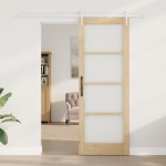 Set de uși glisante vidaXL cu hardware 78x211 cm din lemn de pin solid Set de uși glisante vidaXL cu hardware 78x211 cm din lemn de pin solid