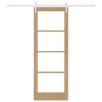 Set de uși glisante vidaXL cu hardware 78x211 cm din lemn de pin solid Set de uși glisante vidaXL cu hardware 78x211 cm din lemn de pin solid