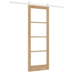 Set de uși glisante vidaXL cu hardware 78x211 cm din lemn de pin solid Set de uși glisante vidaXL cu hardware 78x211 cm din lemn de pin solid