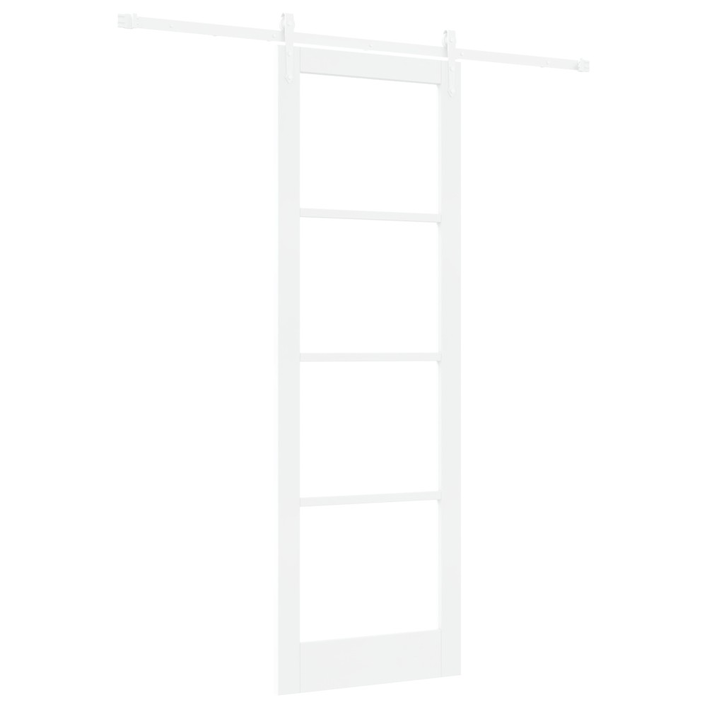 vidaXL Ușă glisantă Manual Alb 78 x 232 cm Lemn și metal